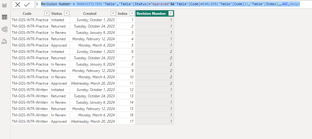 Solved: Create a column which generates revision ID based ...