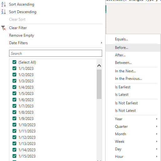 Re: Filter a query based on a another table - Microsoft Fabric Community