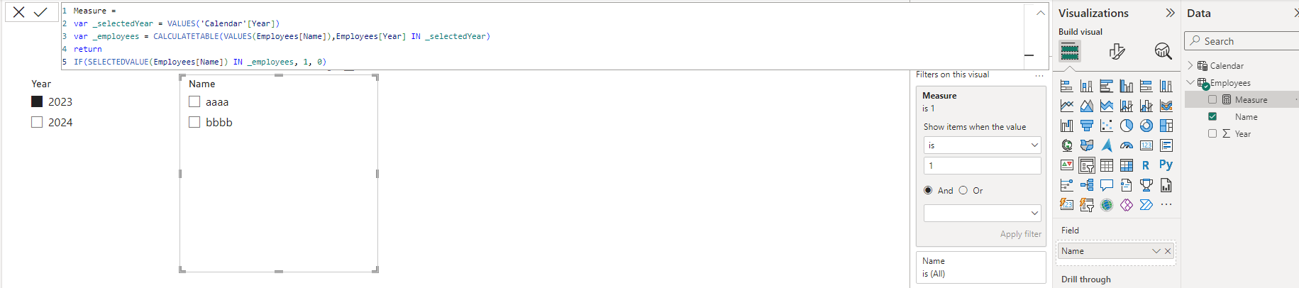 Solved: How to filter my employees dim table depending on ...