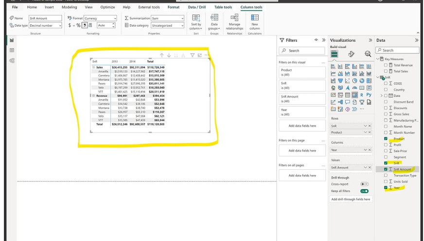How to combine two dax measures into one in a matr... - Microsoft ...
