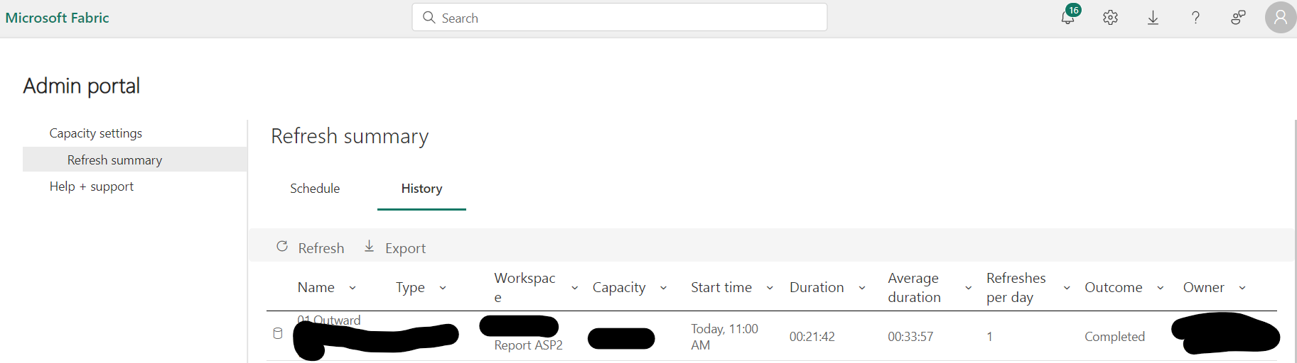 Power BI Schedule Refresh - Microsoft Fabric Community