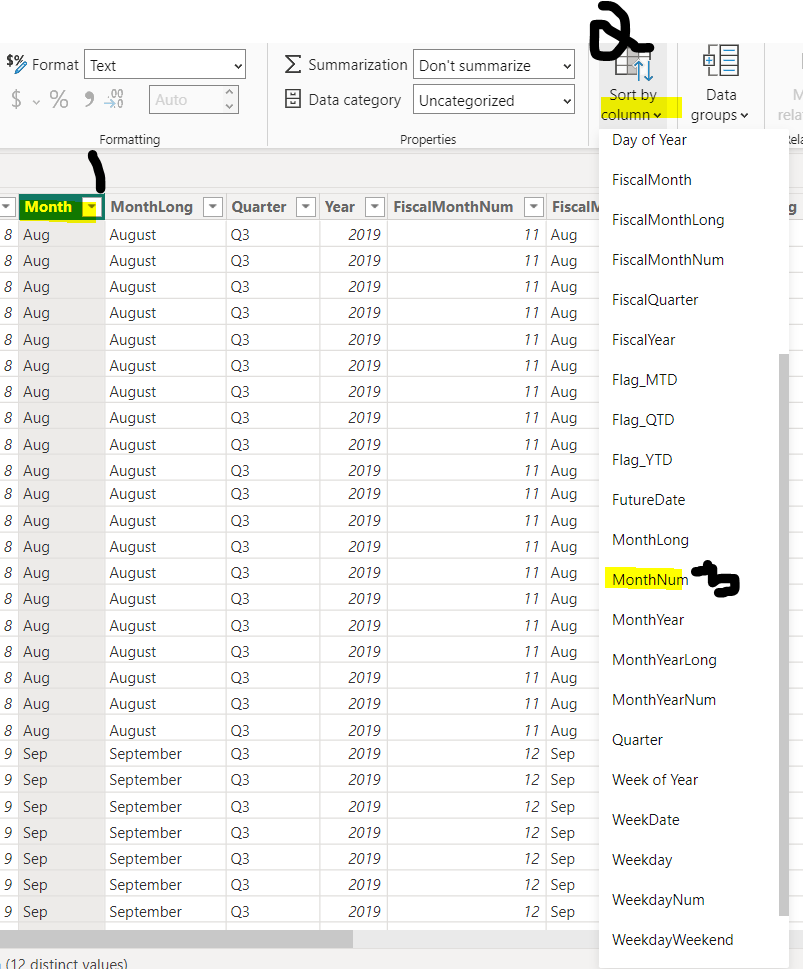 Solved: Create Month name column and sort in Matrix table - Microsoft ...