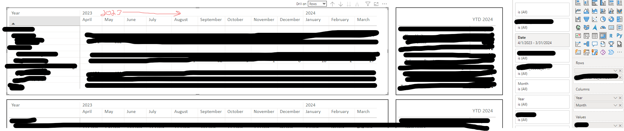 Formatting Year Over Month in Matrix - Microsoft Fabric Community