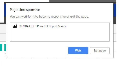 Power BI Report Server On Premise Page Unresponsiv... - Microsoft ...