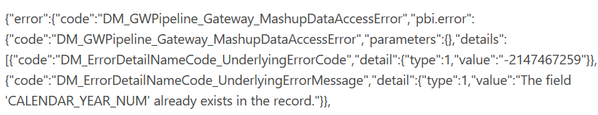 Tables In Direct Query / Hybrid Get Error when Que... - Microsoft ...