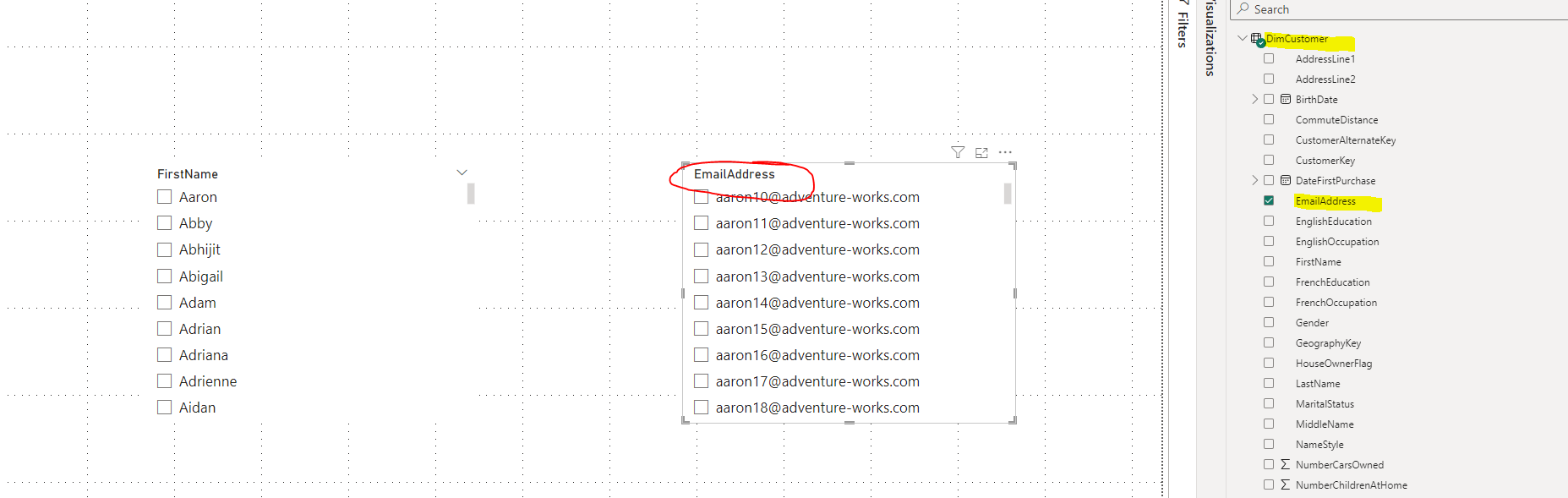 Adding the table name along with the column name i... - Microsoft ...