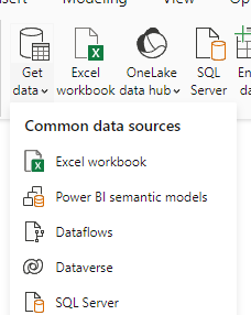 Select a Power BI semantic model as data source