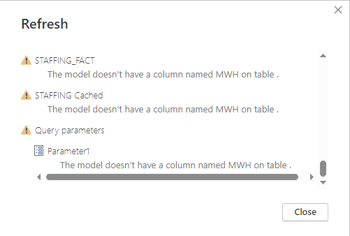Solved: Refresh error, missing column in table . - Microsoft Fabric ...