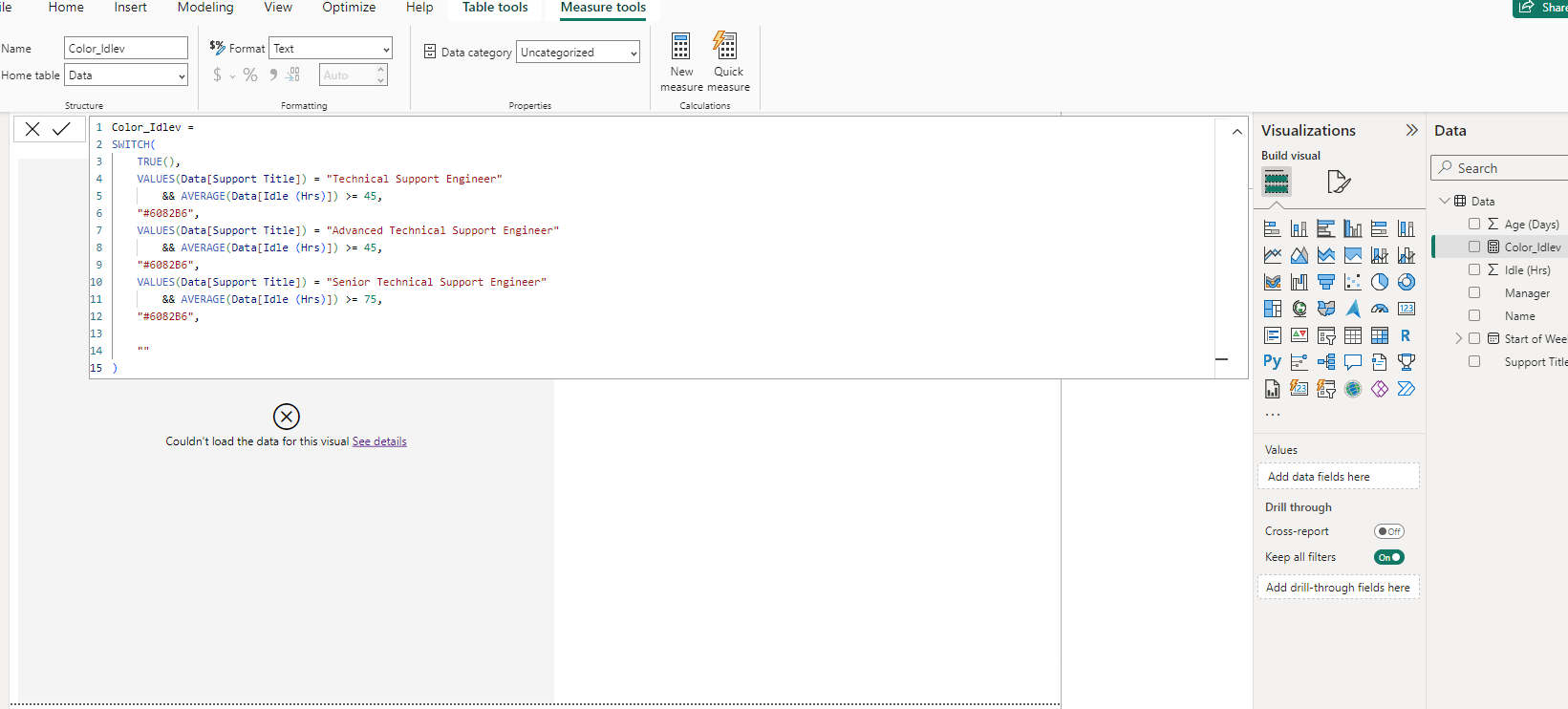 Solved: Conditional Issue, any help? - Microsoft Fabric Community
