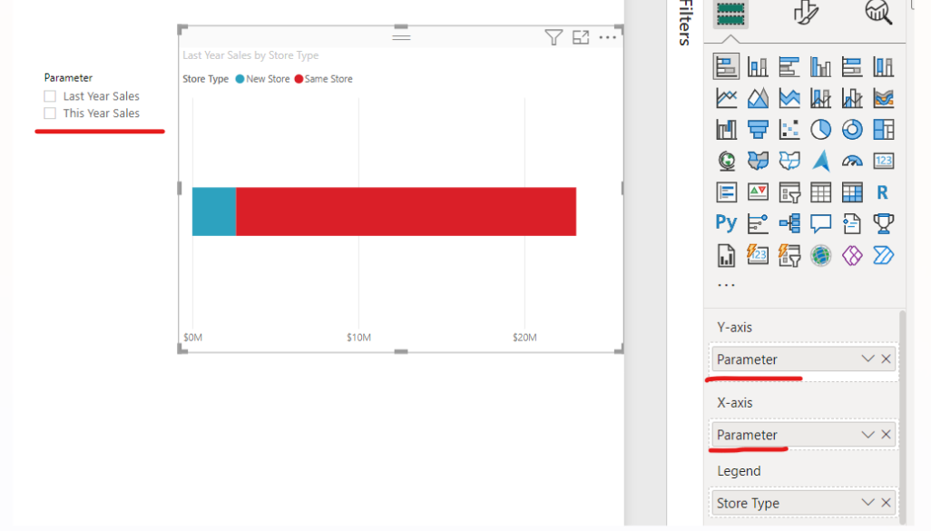 Y-axis is not showing for stacked bar graph for p... - Microsoft Fabric ...