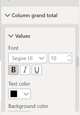 Solved: Format Matrix Grand Total like Row - Microsoft Fabric Community