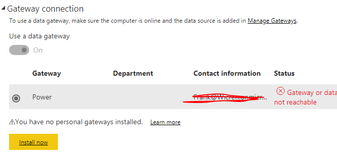 Scheduled refresh and Data source credentials are ... - Microsoft ...