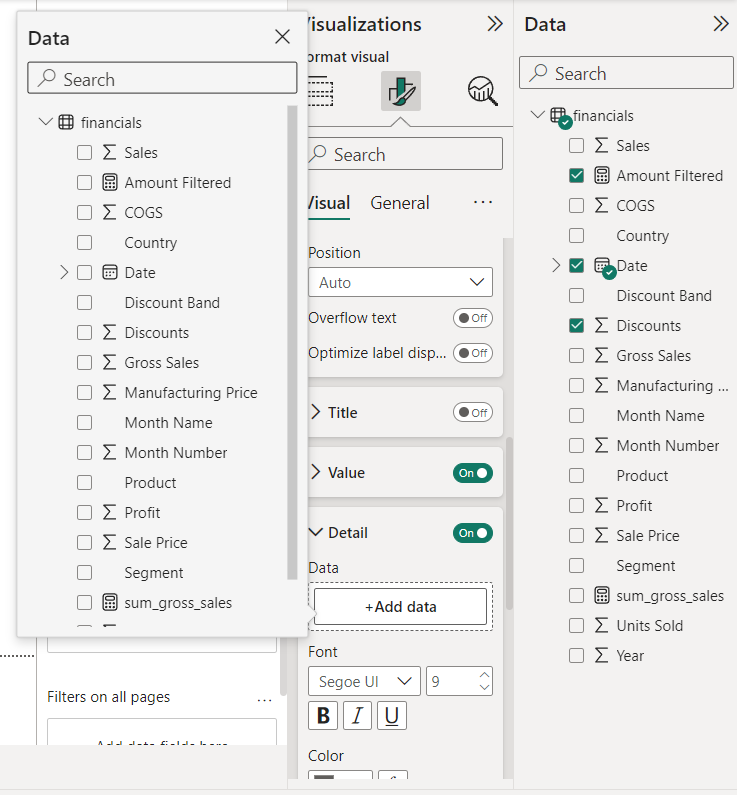 Data fields in format pane - Microsoft Fabric Community