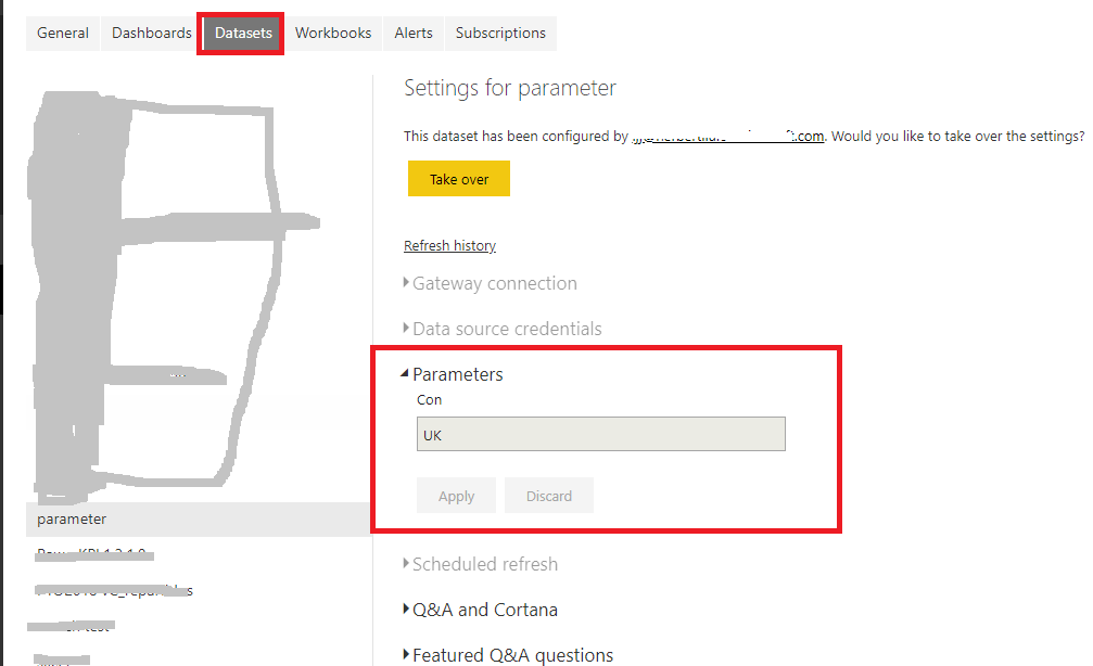 Solved: Parameter in dataset not published - Microsoft Fabric Community