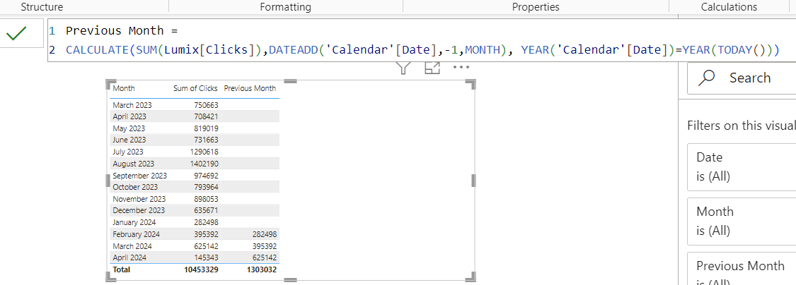 Need help: DAX Previous Month Comparison - Microsoft Fabric Community