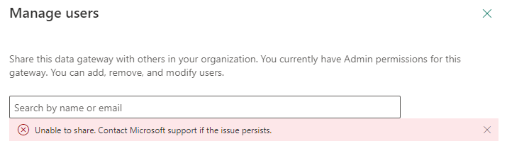 Cannot add some user to On-premise data gateway - Microsoft Fabric ...