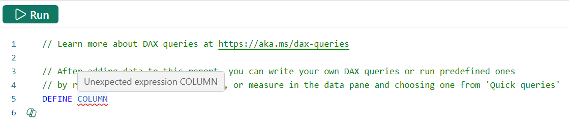 Issue in DAX Query - Microsoft Fabric Community