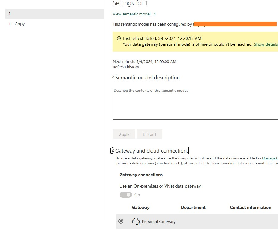Solved: Personal on premises gateway not working for new s ...