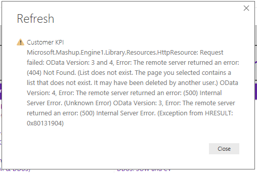 Solved: SharePoint Refresh - Failure - Microsoft Fabric Community