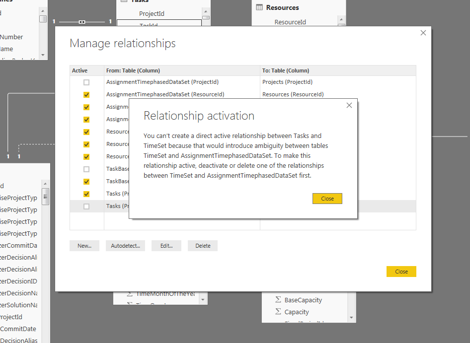 Solved: Relationship building error - Microsoft Fabric Community