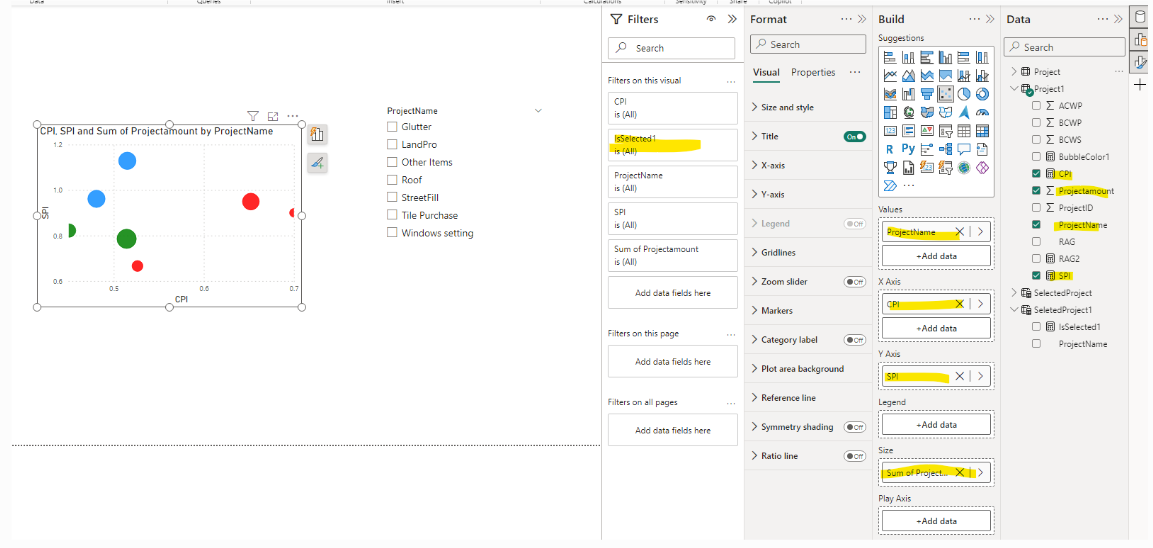 Highlight bubble in a Scatter chart based of Slice... - Microsoft ...