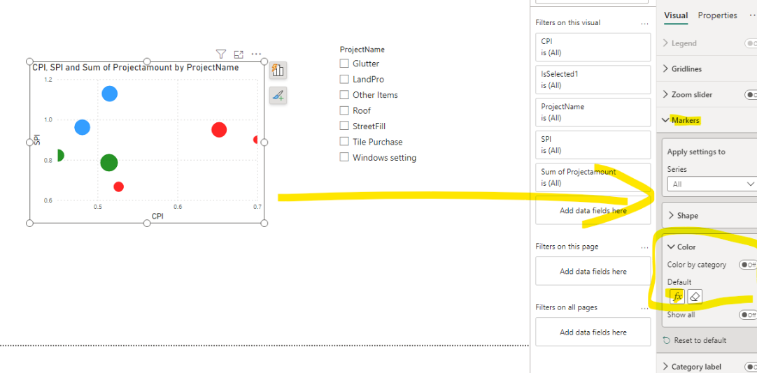 Highlight bubble in a Scatter chart based of Slice... - Microsoft ...