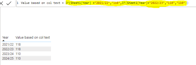 Solved: Set a value based on column text - Microsoft Fabric Community
