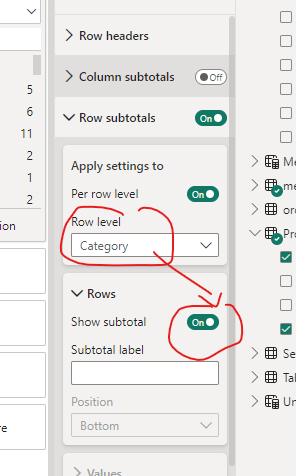 How to add column totals to the month in a matrix ... - Microsoft ...