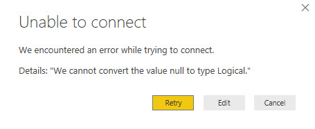 Power BI Desktop July 2018 Update Unable to Connec... - Microsoft ...