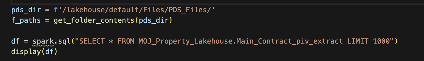 Solved: VS Code Integration. Spark.SQL Query working where ...