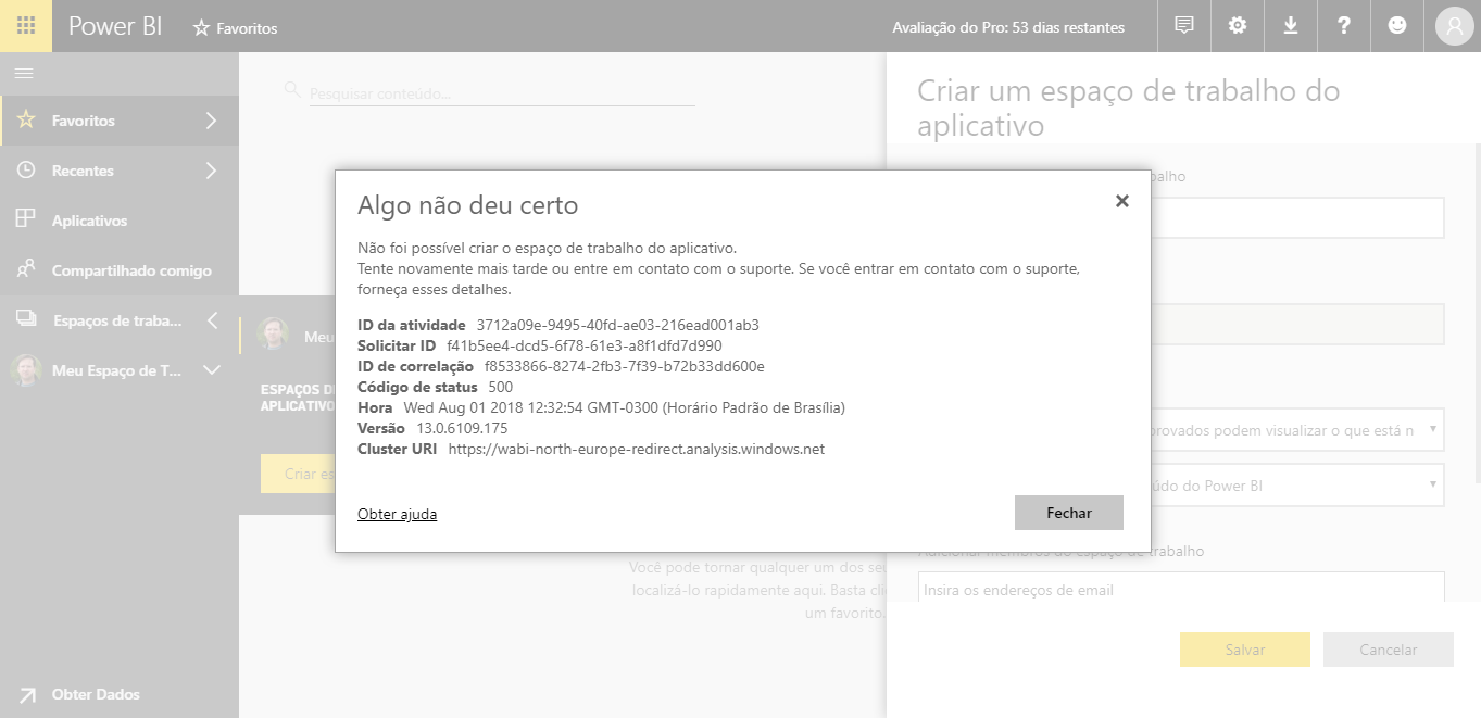 Solved: Could not create workspace - Microsoft Fabric Community