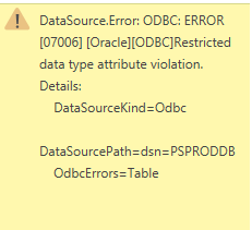 ODBC Error
