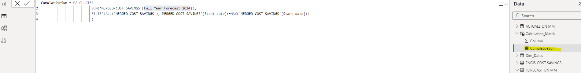 Cumulative sum by taking into account slicers - Microsoft Fabric Community