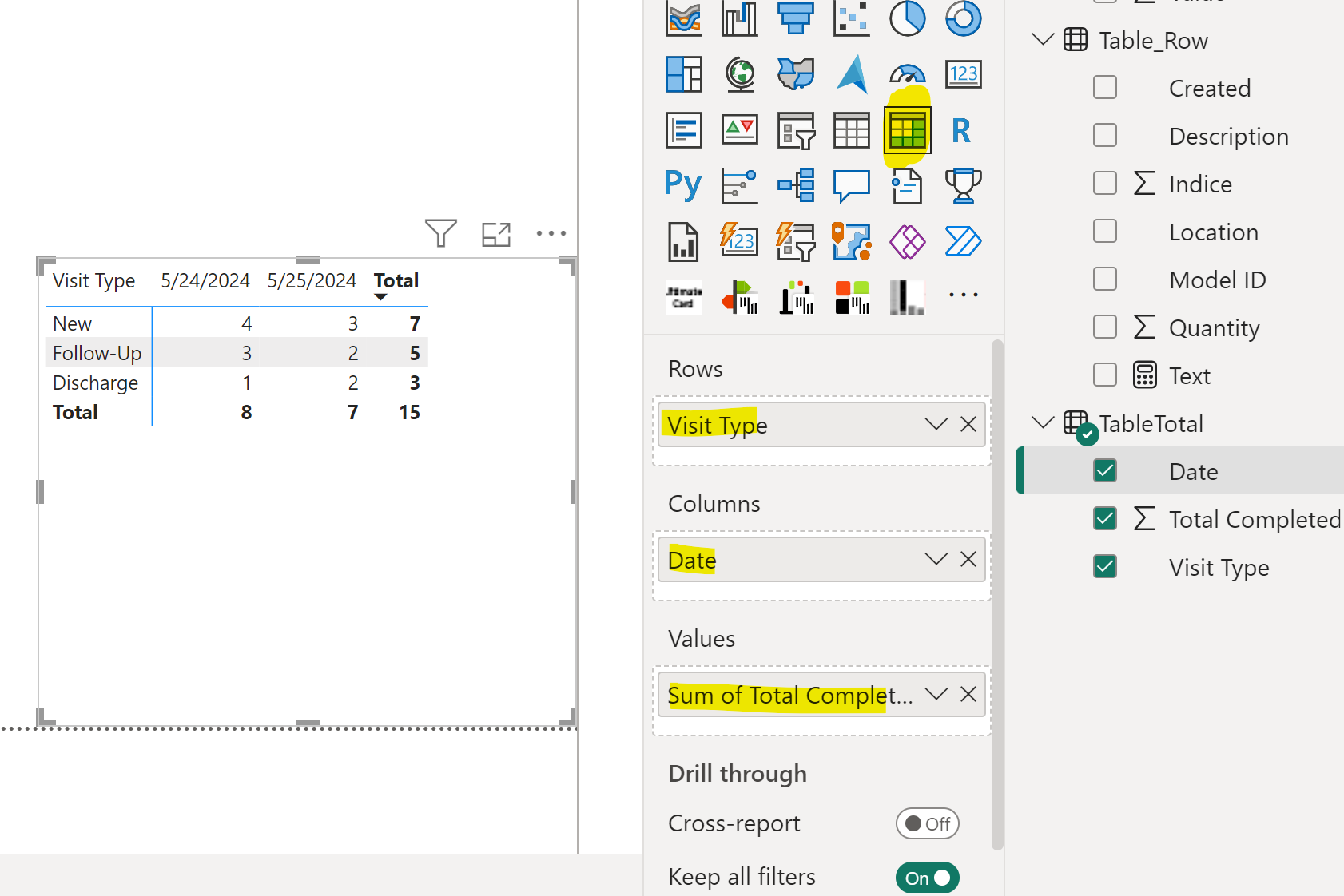 Getting a SUM in a Matrix - Microsoft Fabric Community
