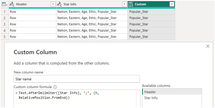 Solved: Create a new column for returning a specific text ...