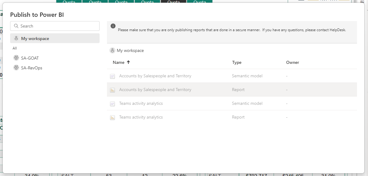 Cannot publish to Workspace - Microsoft Fabric Community