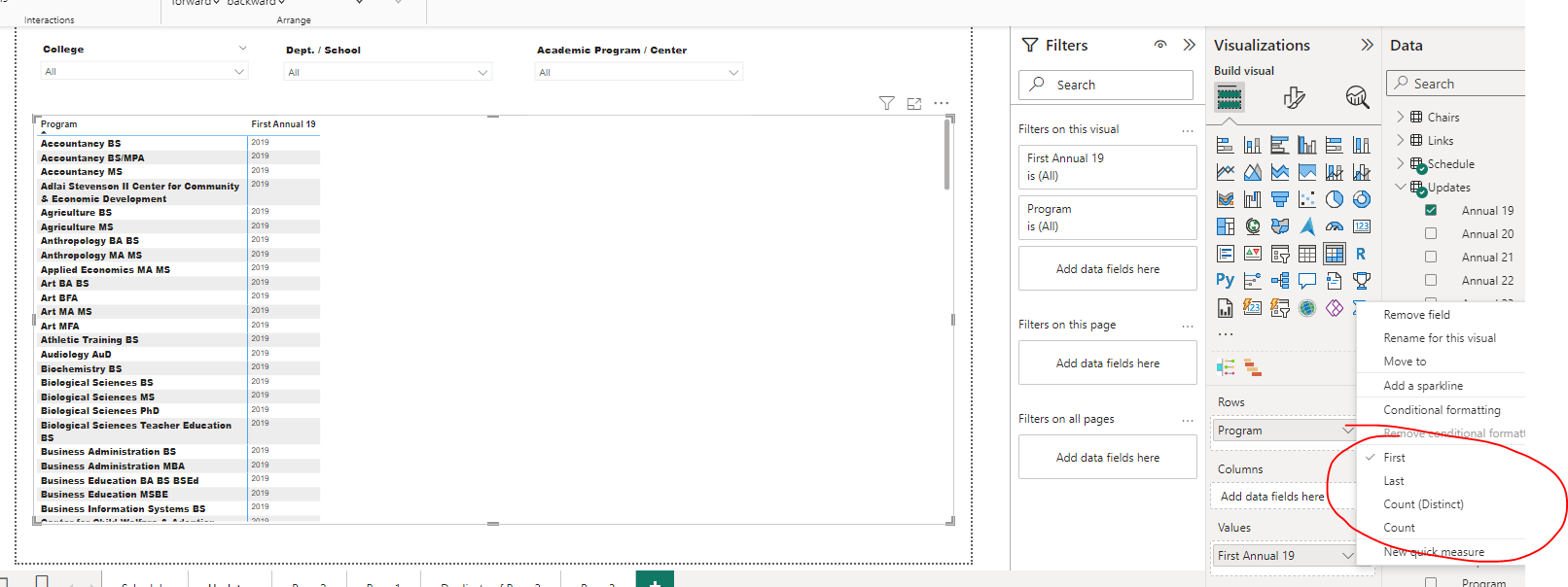 Solved: Don't summarize option missing - Microsoft Fabric Community
