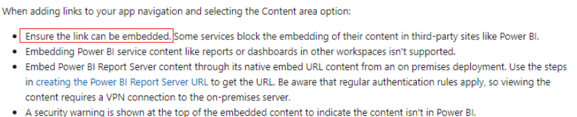 Power Bi app - unable to show external link in Con... - Microsoft ...