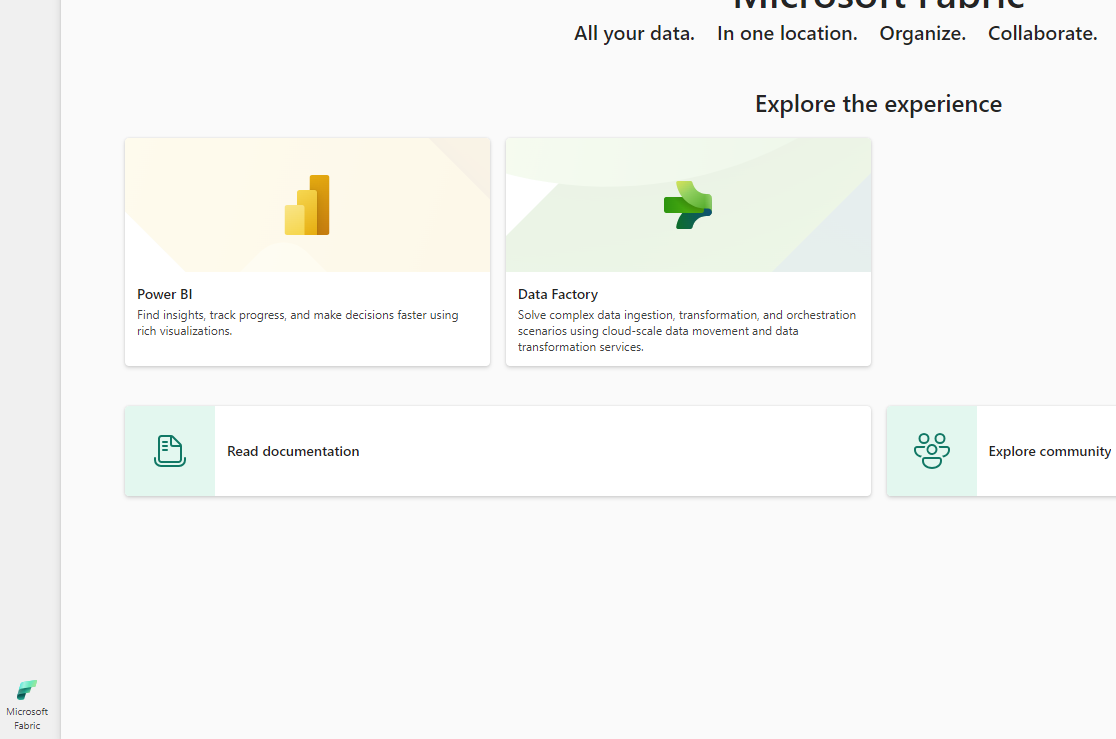 Created a new Fabric capacity and only have Data F... - Microsoft ...