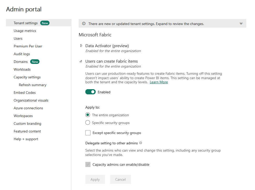 Power BI Pro + fabric capacity = no option to crea... - Microsoft ...