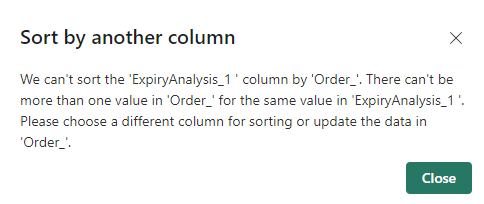 Solved: Issue sorting column by another column - Microsoft Fabric Community
