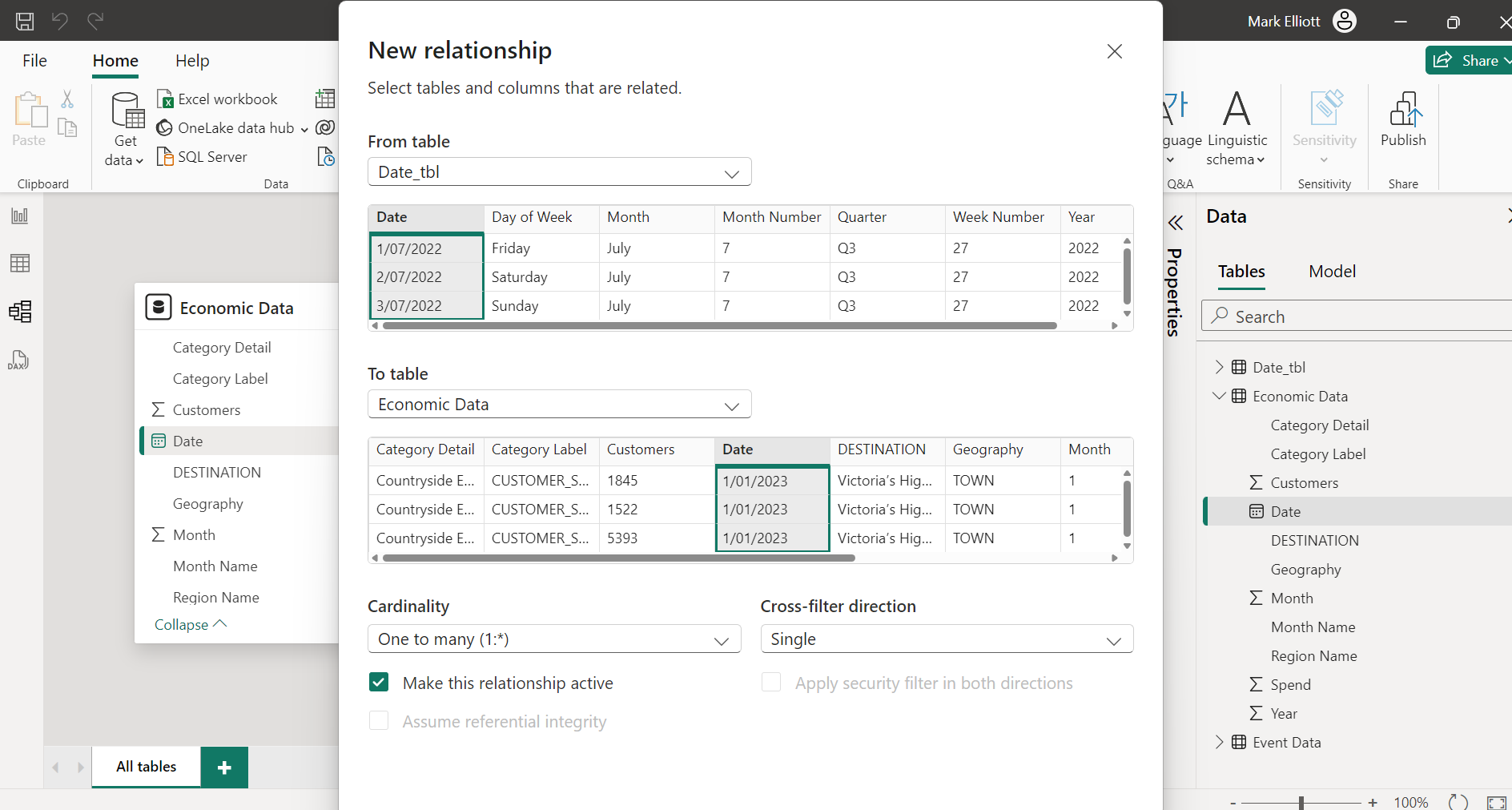 Solved: Date table created data types set in power query c ...