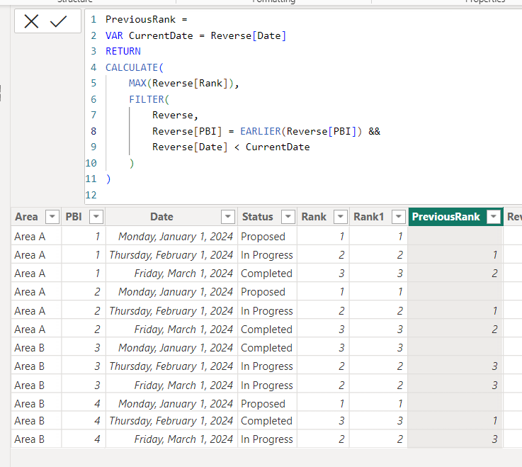Find items that have gone back in status - Microsoft Fabric Community