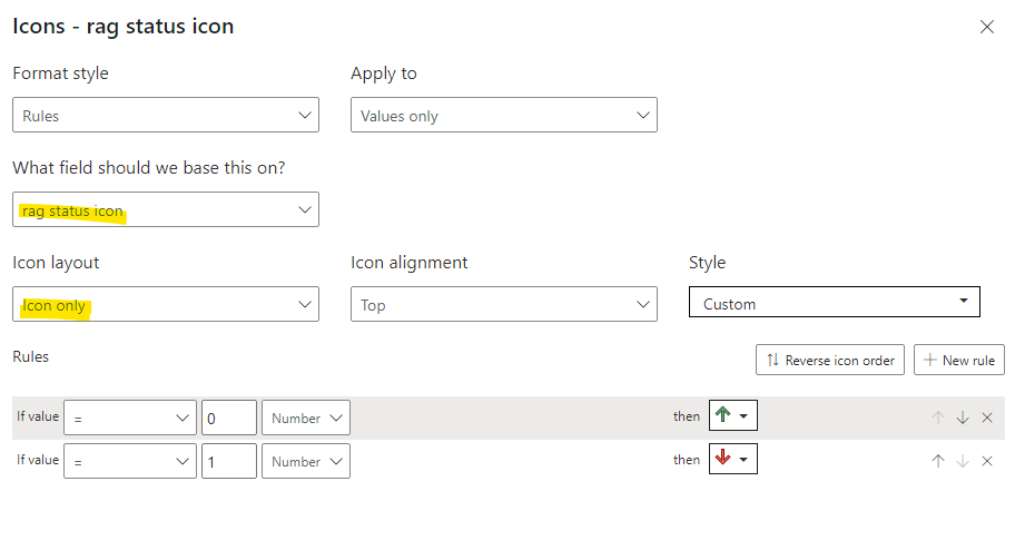Solved: Table with rag status based on target values - Microsoft Fabric ...