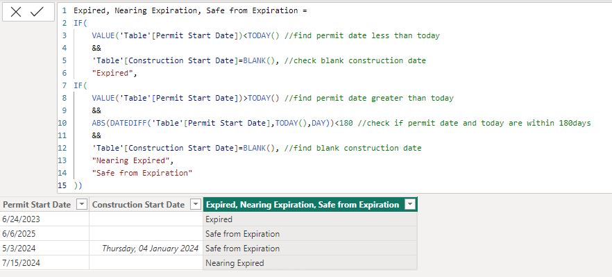Solved: Formula for a column to identify dates that are wi ...