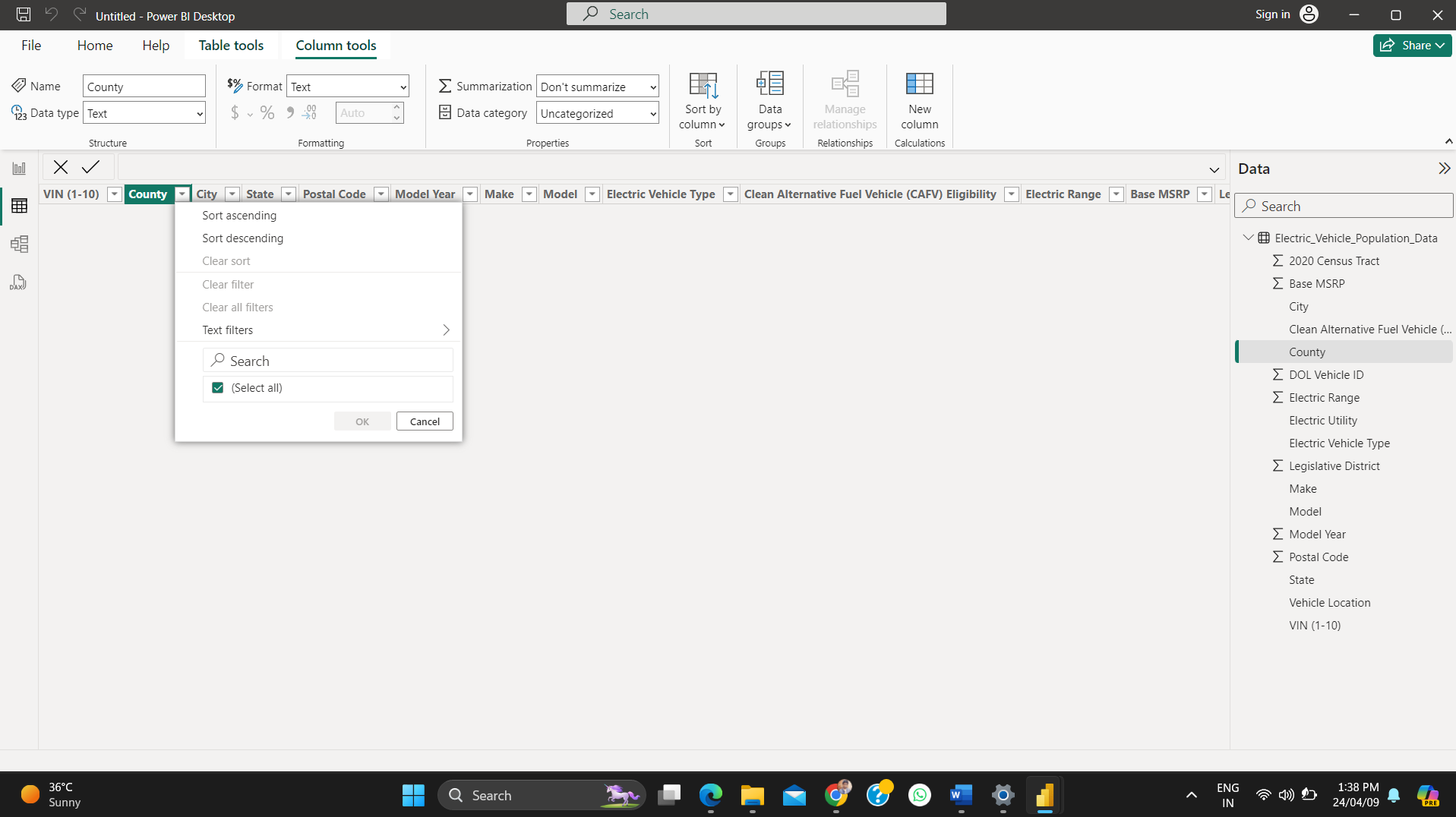 power bi is empty after loading data to power bi a... - Microsoft ...