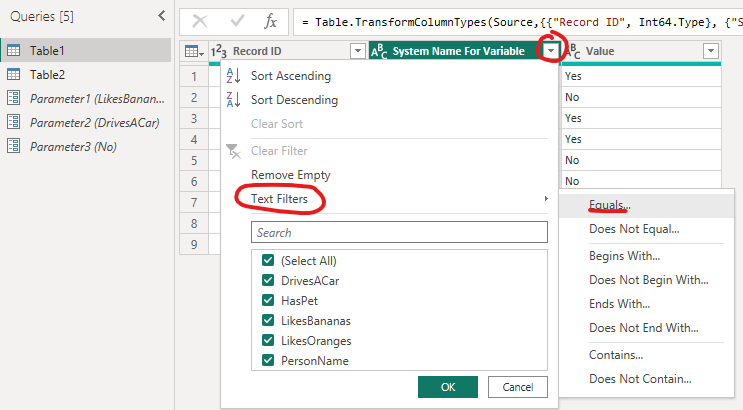 Filtering data on multiple parameters - Microsoft Fabric Community