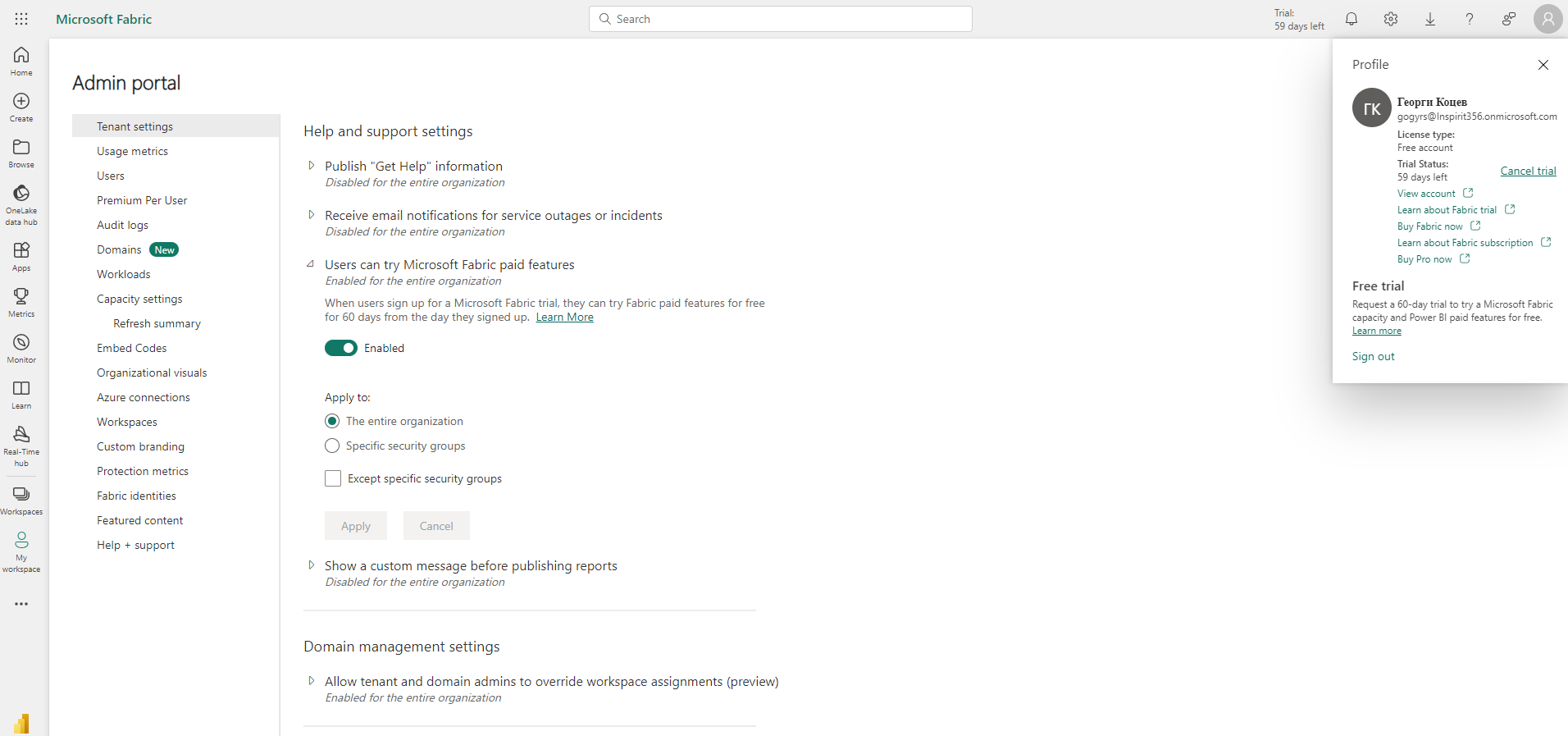 Issue with Fabric Trial - Microsoft Fabric Community