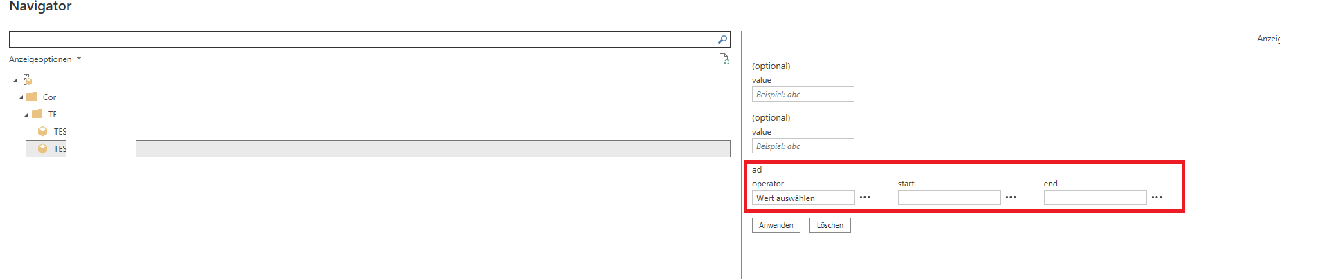 Solved: Custom Connector Add 2 Parameter Fields in Navigat ...