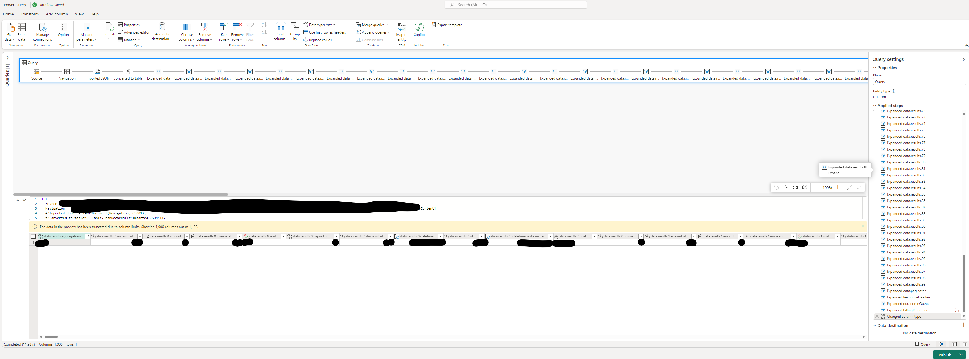 Solved: How do I flatten columns into rows in Copy Data ac ...